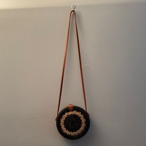 HAND CRAFTED Round Woven Crossbody Bag